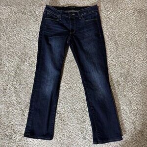 Lucky Brand Jeans Womens 4/27 Ankle Dark Wash Mid Rise Sweet Straight 7W13788